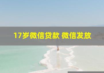 17岁微信贷款 微信发放